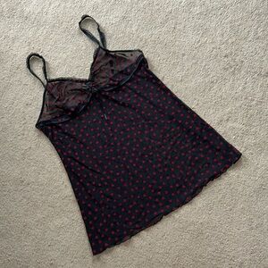 Seductive Wear | Vintage Mesh Heart Printed Lingerie Dress